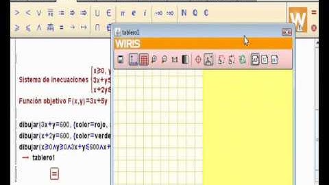 Tutorial Wiris (La Web del Profe de Mates) Video 12: Ejemplos de problemas de Programación lineal