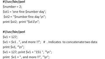 Introduction to Perl Programming