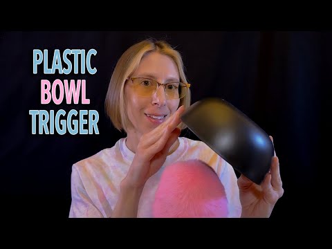 ASMR | Plastic Bowl - fuzzy mic, tapping, scratching