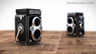 Rolleiflex camera 3D visualisation