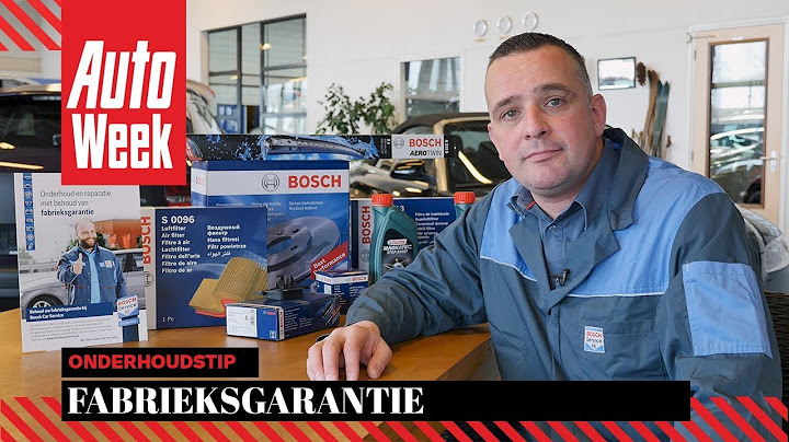 Onderhoudstip - Fabrieksgarantie