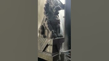 Vertical type cnc router engraving stone horizontally