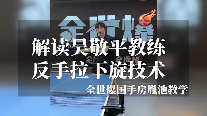 解讀吳敬平教練反手拉下旋技術【字幕】 - 天天要聞