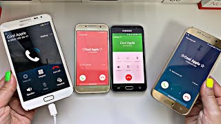 Samsung Galaxy Note Vs Samsung A3 Vs Samsung J1 Vs Samsung S7  Incoming  Outgoing Calls