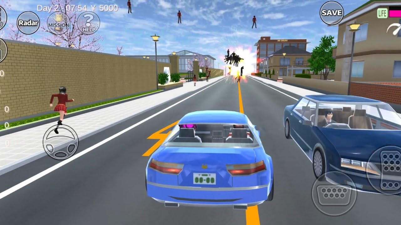 Polisi sakura tangkap yakuza | Sakura school simulator 