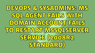 MS SQL Agent fails with domain account fails to restart MSSQLSERVER Service (2008R2 Standard)