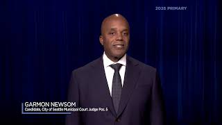 Garmon Newsom, Candidate for City of Seattle, Municipal Court Judge Position No. 5