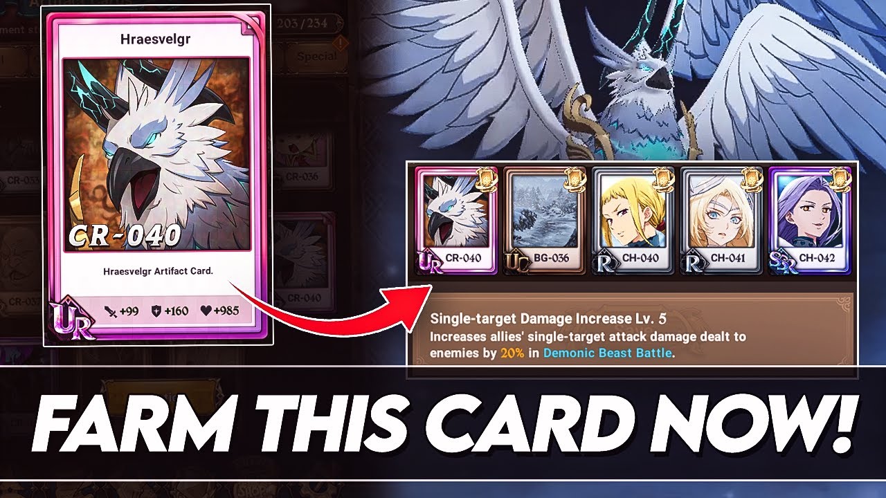 7ds Magic Card How To Farm Bird *HRAESVELGR* Fast For The Artifact Card Set! (7DS ...