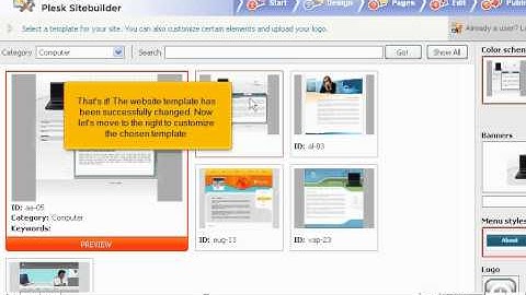 Hoe verander je een template van de Plesk Sitebuilder?