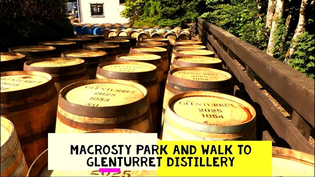 MacRosty Park and walk to Glenturret Distillery