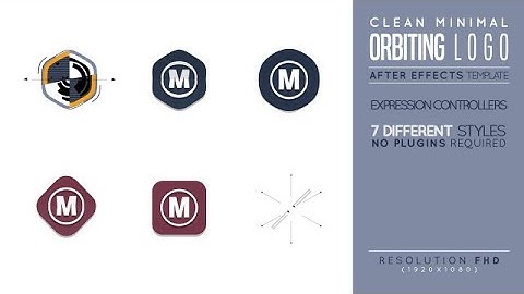 Clean Minimal Orbiting Logo After Effects Templates