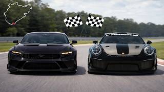 Ford Mustang GTD Competition vs Porsche 911 GT2 RS Manthey Performance 🔥 at Nürburgring Track Lap 🔥🏁