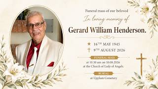 🕊️ Funeral Mass – Live Stream
