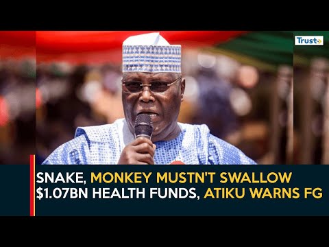 Snake, monkey mustn't swallow $1.07bn health funds, Atiku warns FG