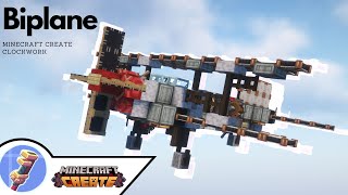 I built a working biplane with Minecraft create!