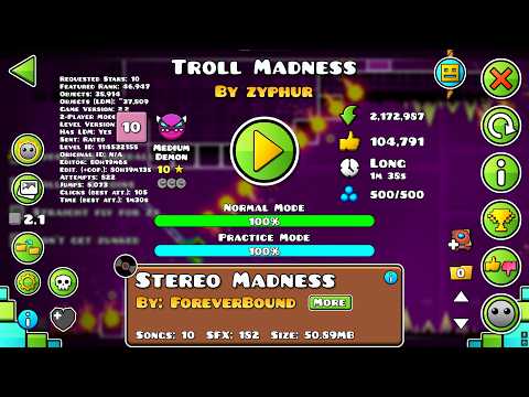 TROLL MADNESS 100% (medium demon)