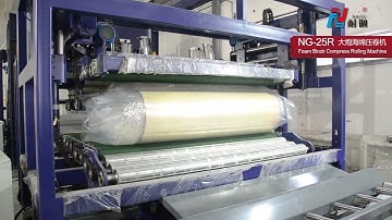 NG-25R Fully automatic big foam compress and rolling packaging machine