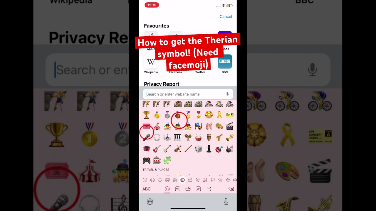 How to get Therian symbol (need facemoji) 