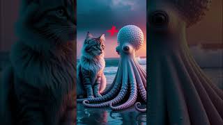 "Catopus! When a Cat and an Octopus Merge! 🐱🐙 | Amazing Hybrid Creature" #shorts #hybrid #viralvideo