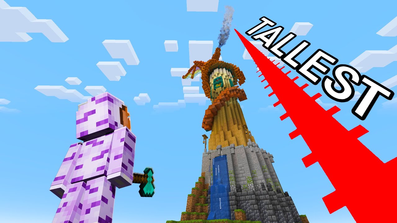 I Built The Worlds Tallest Minecraft Base (Camp Minecraft) - YouTube