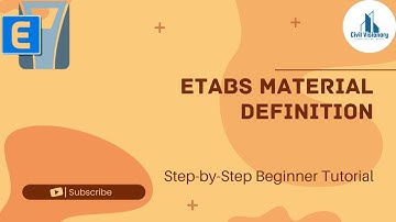 ETABS Material Definition | Step-by-Step Beginner Tutorial