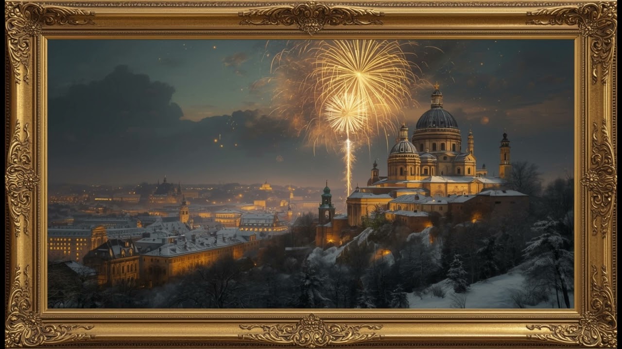 Happy New Year Art Frame 4K | Classic Holiday Paintings for TV