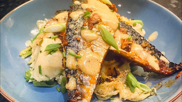 How to make Roasted mackerel with mashed potatoes and roasted vegetables 🔥🍆🥔🧄🤤