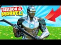 UNLOCKING *SILVER IRONMAN* in Fortnite! Winning in SOLOS! (Fortnite Season 4 Marvel)