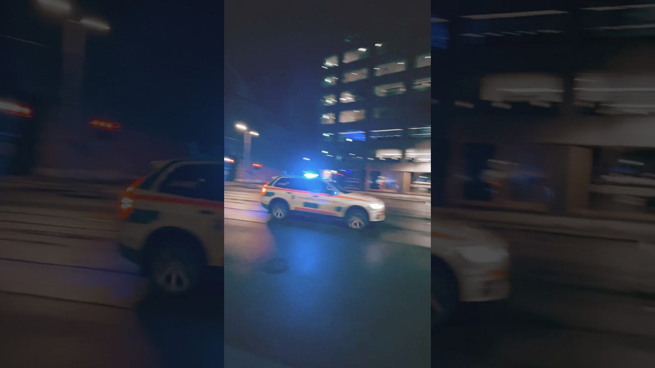 Swedish ambulance emergency doctor car Volvo XC90. 