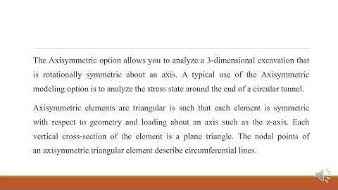 Axisymmetric problem