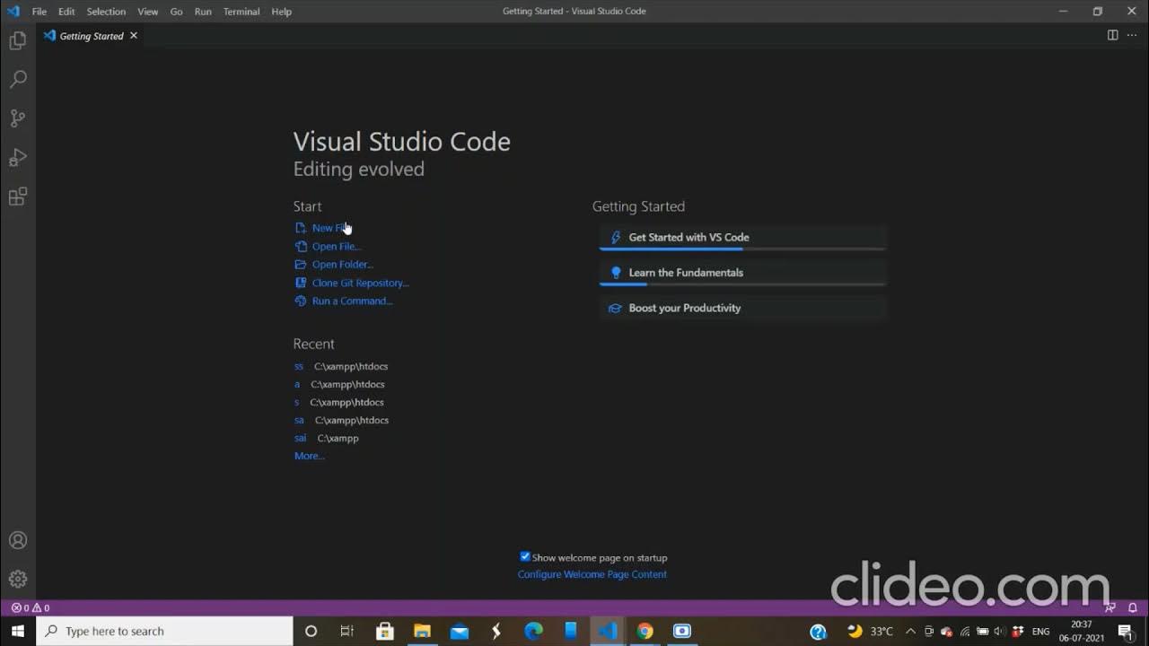 How to run PHP file on visual studio code in xampp - YouTube