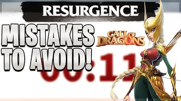Mistakes to Avoid Before Resurgence ( Teleport To other Region Tips ) | Call of Dragons