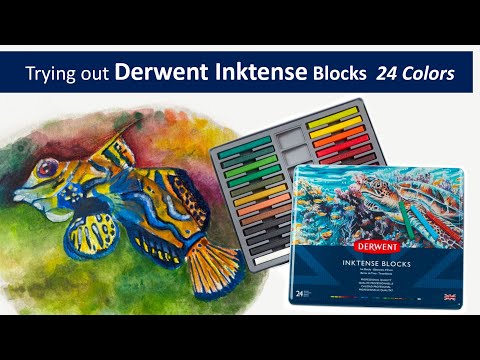 Derwent Inktense 24 Blocks - Unboxing and Review