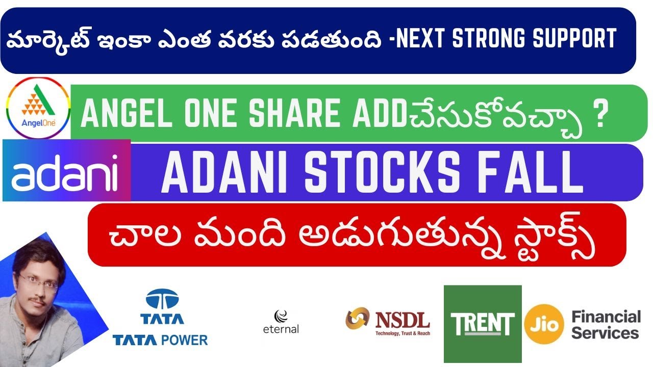 АНАЛИЗ РЫНКА | ПРИЧИНА ПАДЕНИЯ АКЦИЙ ADANI | TRENT | ETERNAL | JIO FIN | NSDL | TATA POWER