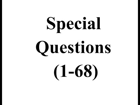 İngilis dili, Toplu 2, Interrogative Sentences Special Questions (1-68 tests)