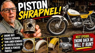 1974 Yamaha TY250 Restoration Piston Shrapnel & Tank Trouble