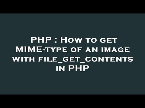 PHP : How to get MIME-type of an image with file_get_contents in PHP