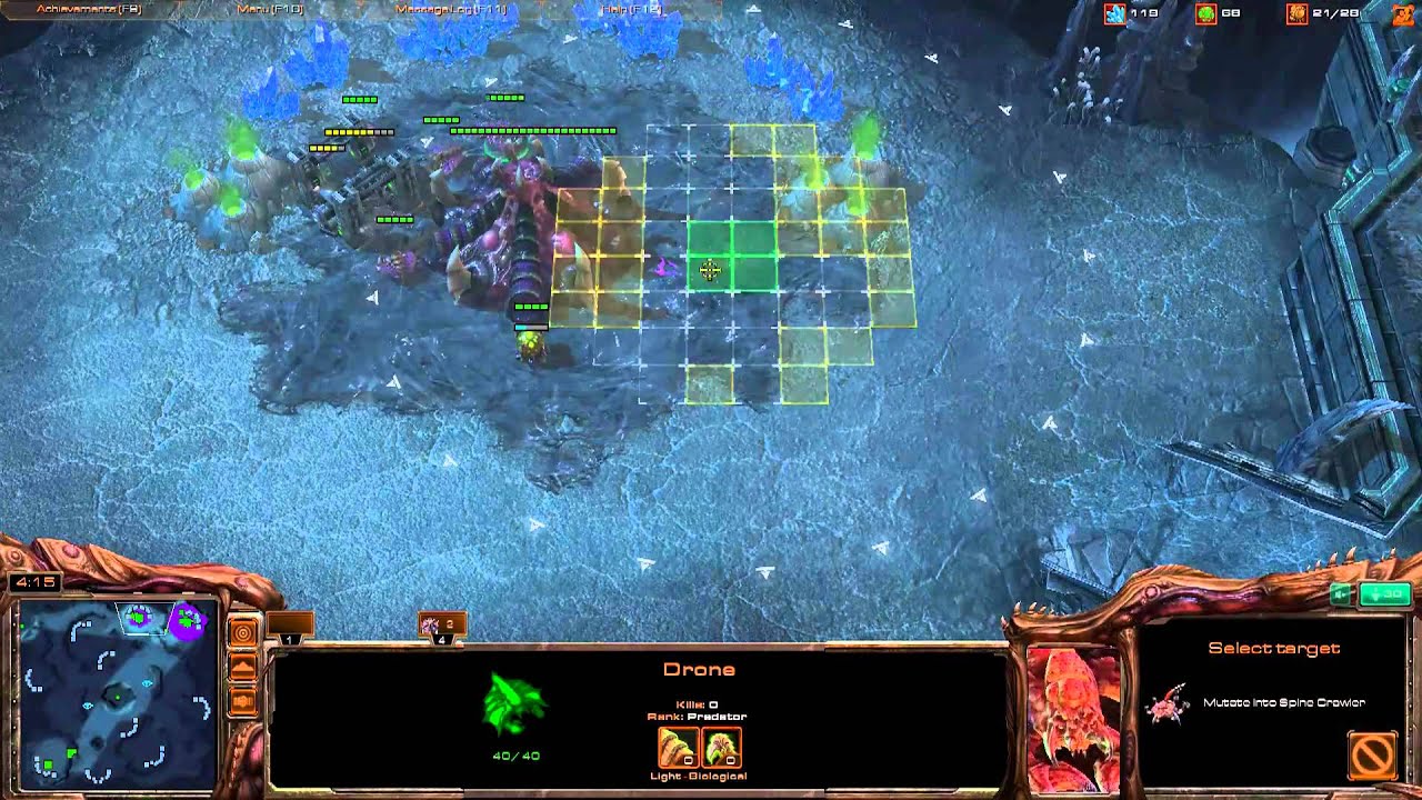 ROOTDestiny (Z) vs. ROOTdrewbie (T) (Part 1/2) - Starcraft 2