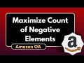 Maximize Negative Elements | Amazon OA 2024 | Hard Heap-Based DSA Problem
