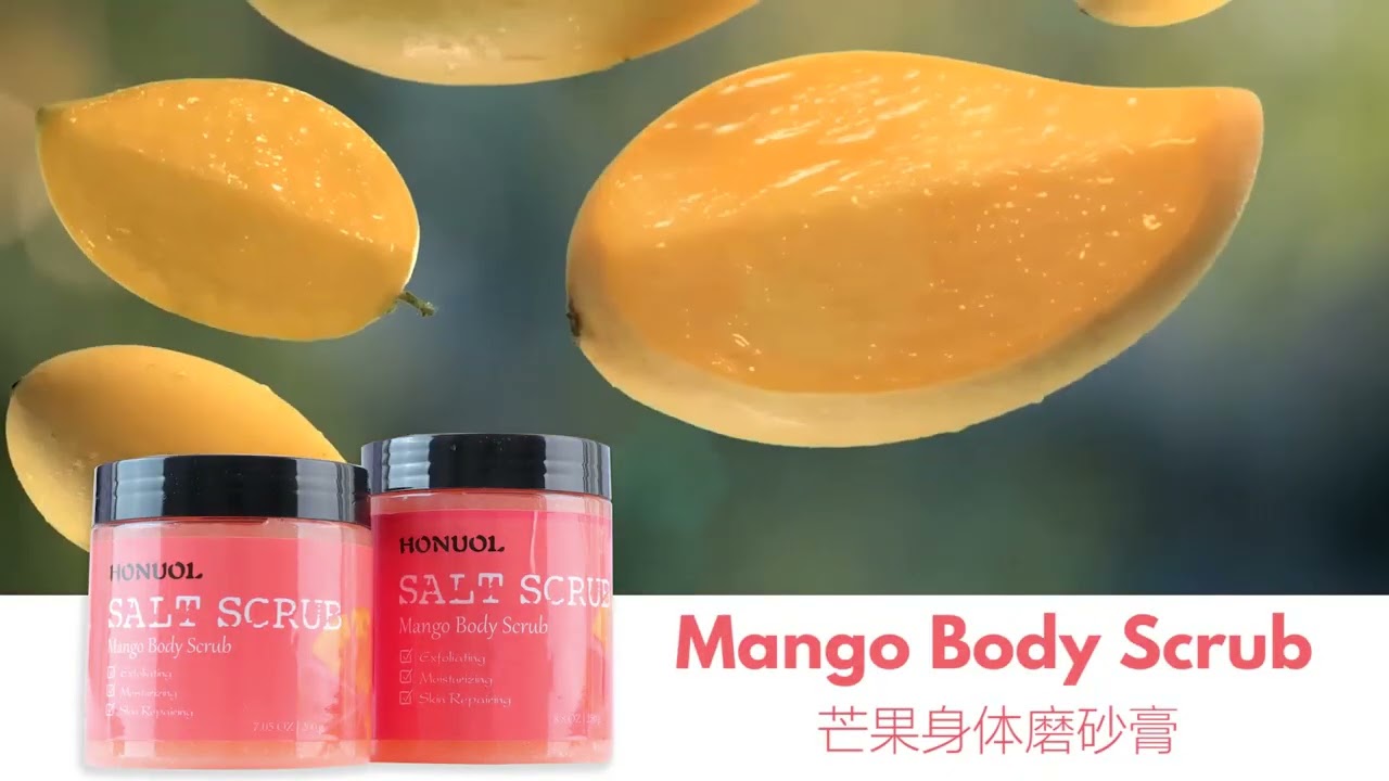 This mango body scrub gently exfoliates to reveal smoother, radiant skin. Infused