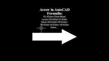 How to make an arrow in AutoCAD by polyline in 3 seconds