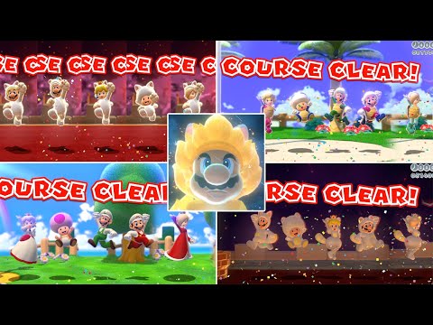 All Power-Ups (4 Players＋Rosalina&Giga Cat Mario)-Super