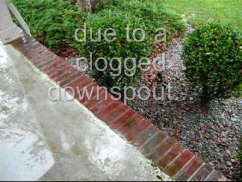 downspout overflow gutter clogged