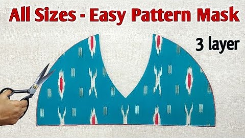 All Sizes I Easy Pattern 3 layer Mask I Face mask sewing tutorial I How to make DIY cloth face mask