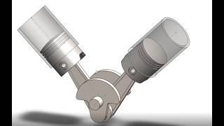 Ez Tutorial on 90 Degree V-Twin engine assembly || Solidworks 2024