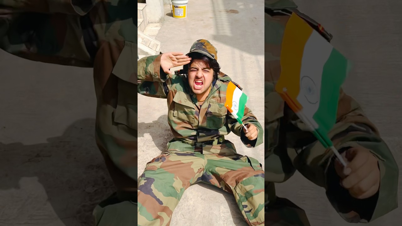 Salute to Indian Army🇮🇳🙏🏻|| HarshuActor shorts #harshuactor