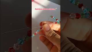 Rainbow phone charm 🌈 #beads #phoneaccessories #phonecharm #handmade #smallbusiness  #trending #yt