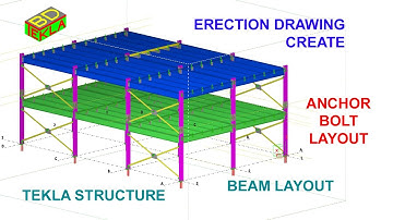 Erection drawing create by tekla structure || Engr Maidul || TeklaBD
