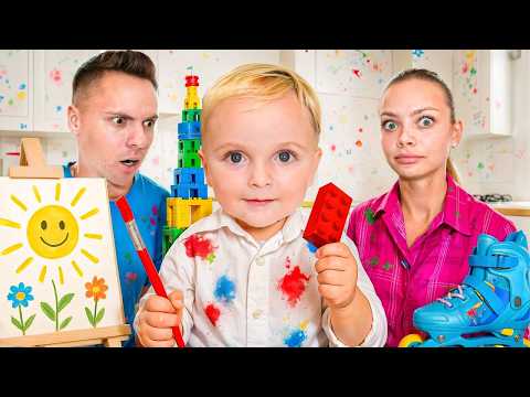 УЧИМ ТЕО 100 НОВЫМ НАВЫКАМ! Дима испортил челлендж х Аня Ищук