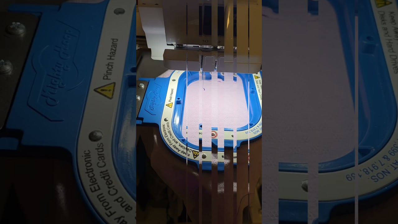 Embroidering a Name on an Infant Onesie Using Brother PR1055X & Mighty Hoop @CreationsbySue